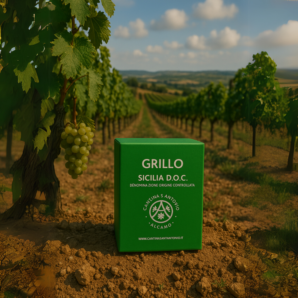 Grillo - Cartone di vino bianco